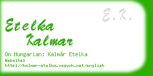 etelka kalmar business card